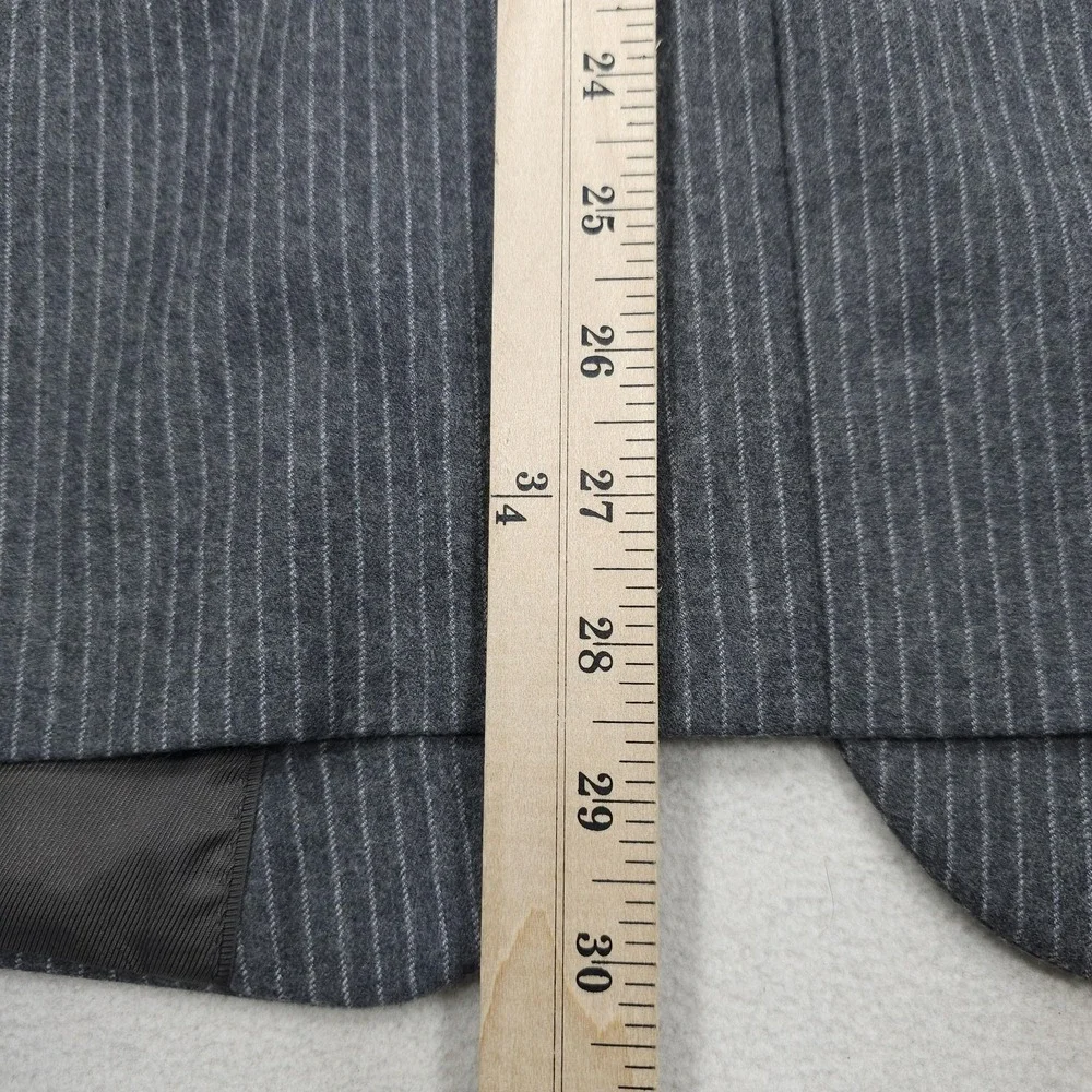 Banana Republic Blazer Mens 42R Gray Pinstripe Slim Fit Marzotto Wool Jacket